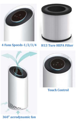 Woonkamer HEPA 13 Tabaksrook Luchtreiniger voor het verwijderen van stof Geuren doden virussen