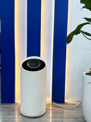 All-in-one witte HEPA-luchtreiniger met aanraakbesturing nachtlicht en timer